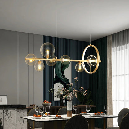 Nordic Glass Bubble LED Chandelier - Black - Chandelier