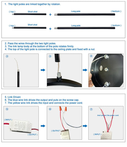 Nordic Glass Bubble LED Chandelier - Black - Chandelier