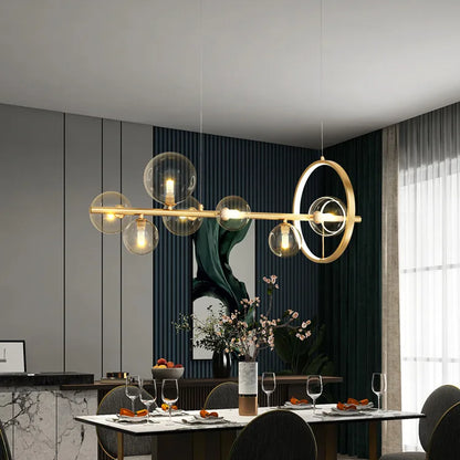 Nordic Glass Bubble LED Chandelier - Black - Chandelier