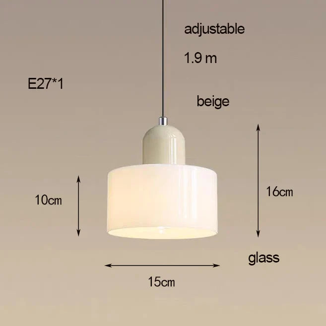 Nordic Glass Chandelier for Bedroom and Bar - Warm White / White