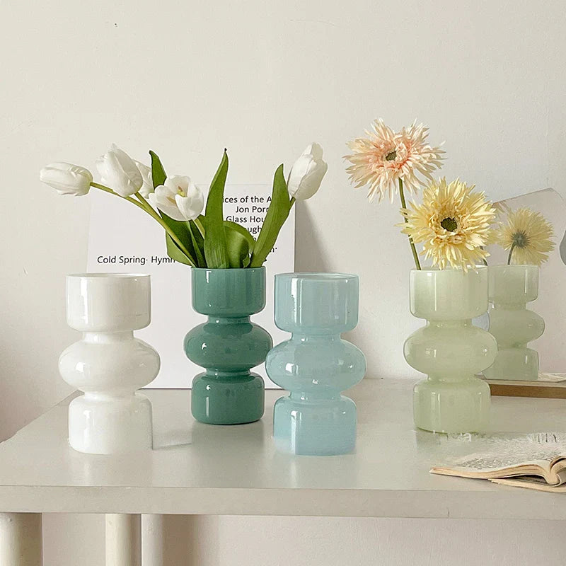 Nordic Glass Flower Vase Home Decor - Vase