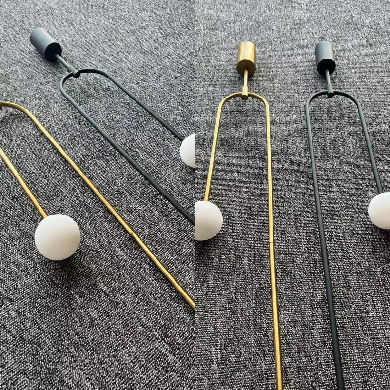 Nordic Glass Globe Pendant Light in Gold or Black - Decorbites