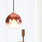 Nordic Glass Globe Pendant Lighting – 1 Light, 8"/10"/12" Width, Available in Sliver, Gold, and Rose Gold