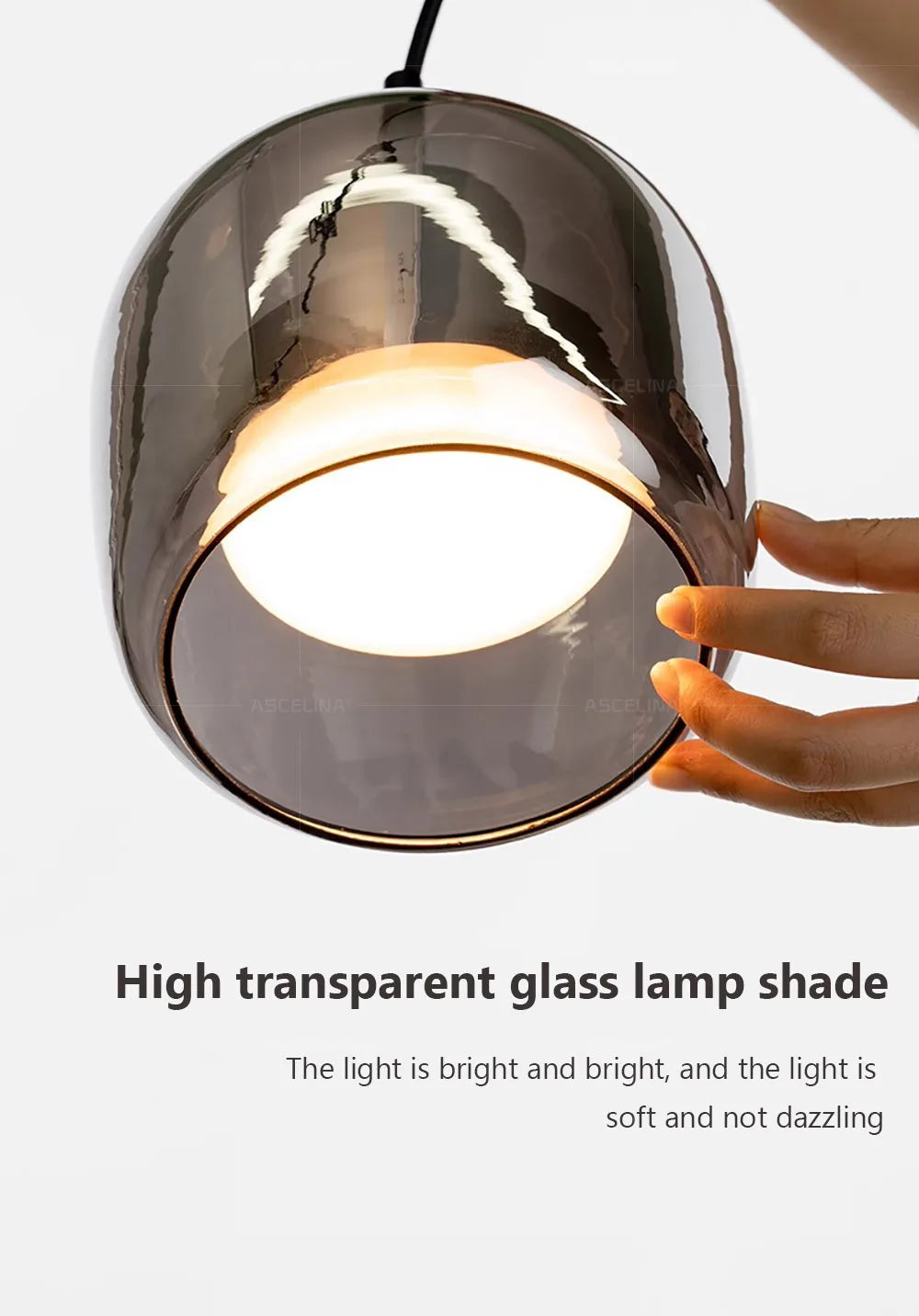 Nordic Glass LED Pendant Chandelier - Modern Luxury