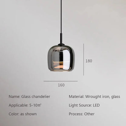 Nordic Glass LED Pendant Chandelier - Modern Luxury