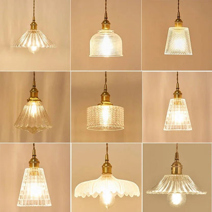 Nordic Glass Pendant Light in Brown and Polished Chrome - Decorbites