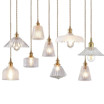 Nordic Glass Pendant Light in Brown and Polished Chrome - Decorbites