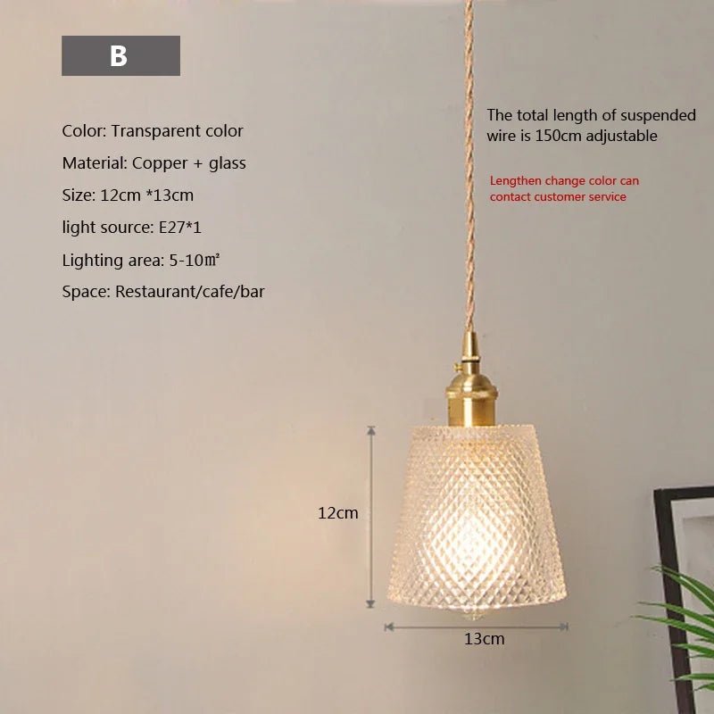 Nordic Glass Pendant Light in Brown and Polished Chrome - Decorbites