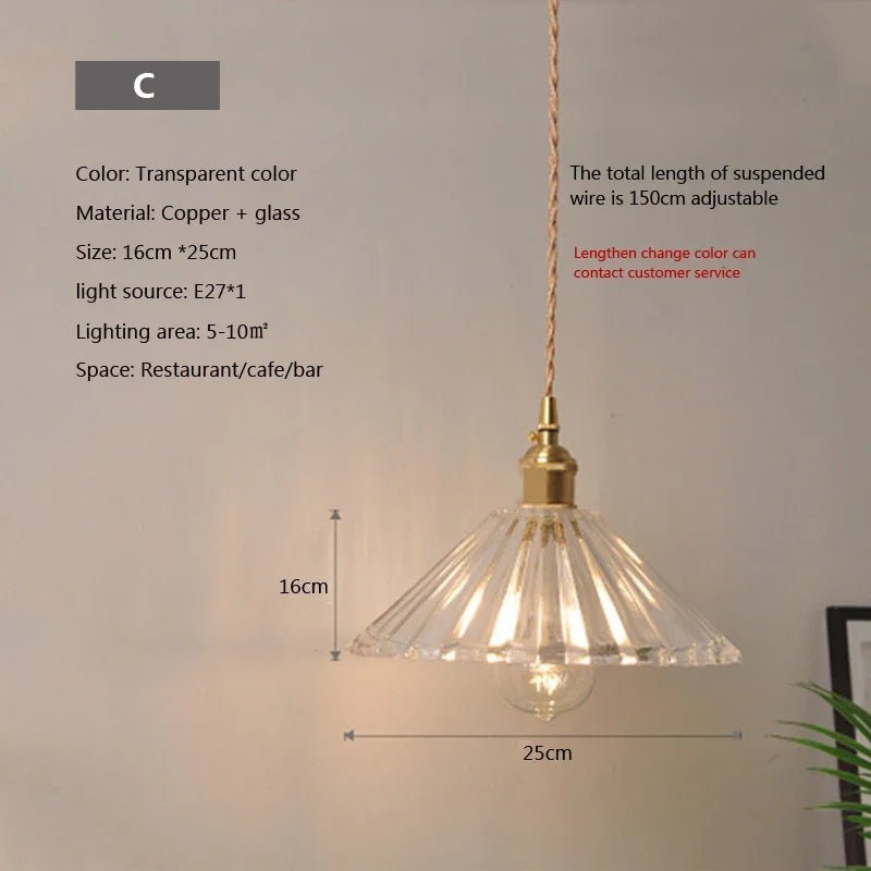 Nordic Glass Pendant Light in Brown and Polished Chrome - Decorbites