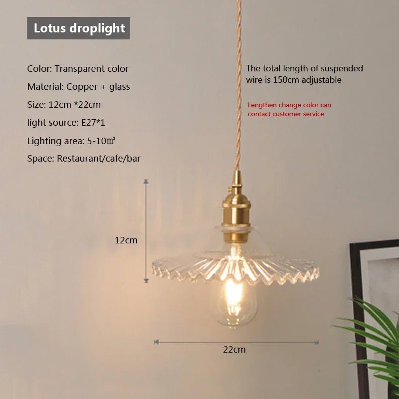 Nordic Glass Pendant Light in Brown and Polished Chrome - Decorbites