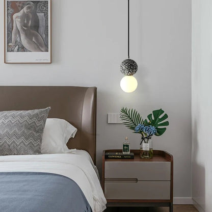 Nordic Glass Pendant Light With Iron Finish - Decorbites