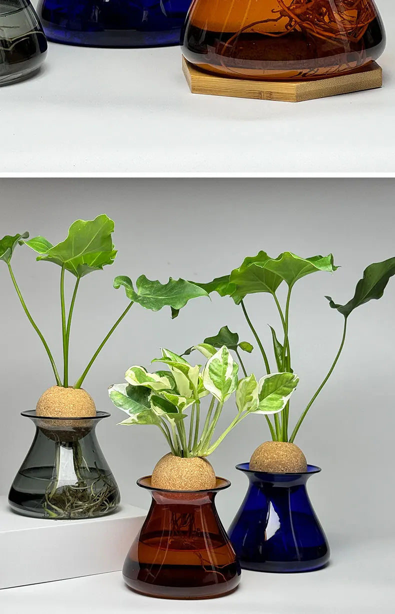 Nordic Glass Vase for Home Decor - Small Transparent Vase