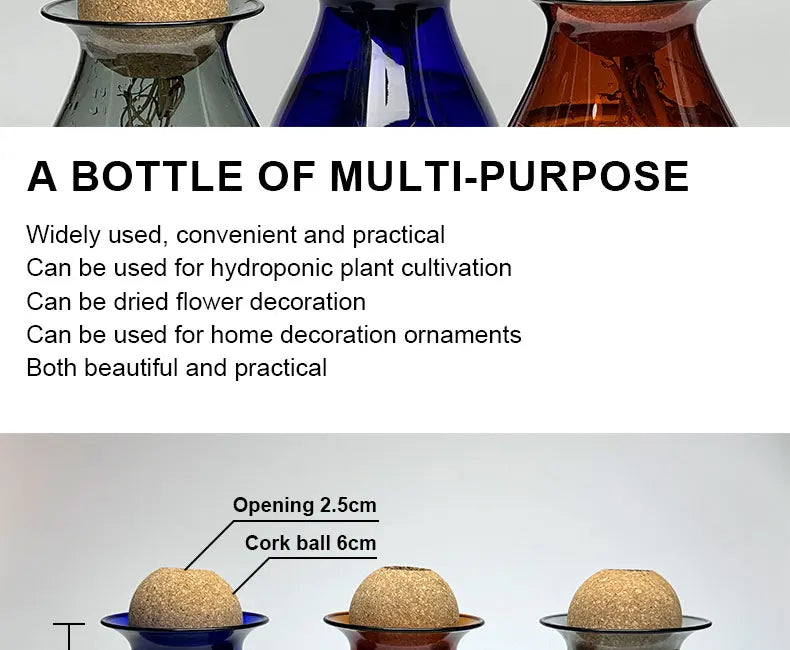 Nordic Glass Vase for Home Decor - Small Transparent Vase