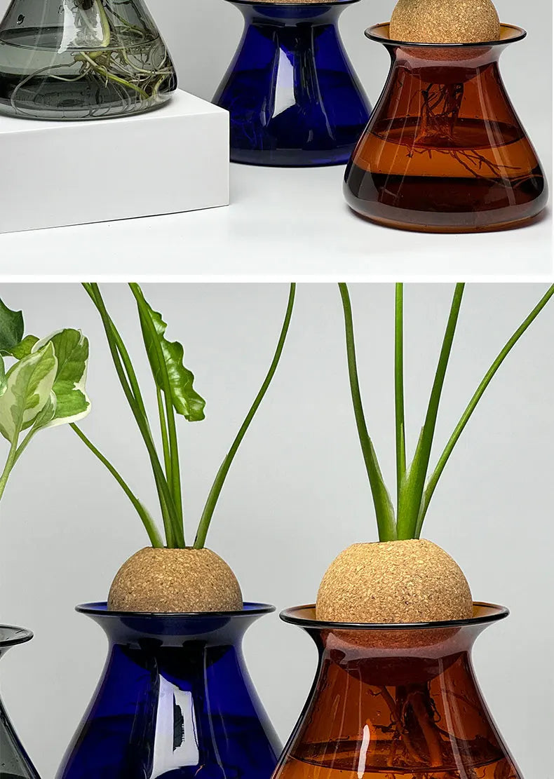 Nordic Glass Vase for Home Decor - Small Transparent Vase