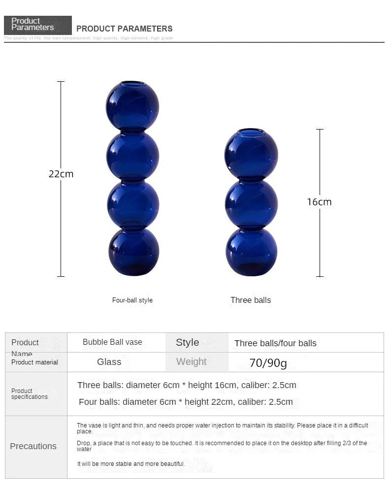 Nordic Glass Vase - Home Decoration Gift - Vase