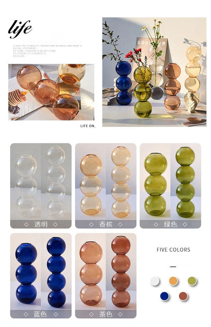 Nordic Glass Vase - Home Decoration Gift - Vase