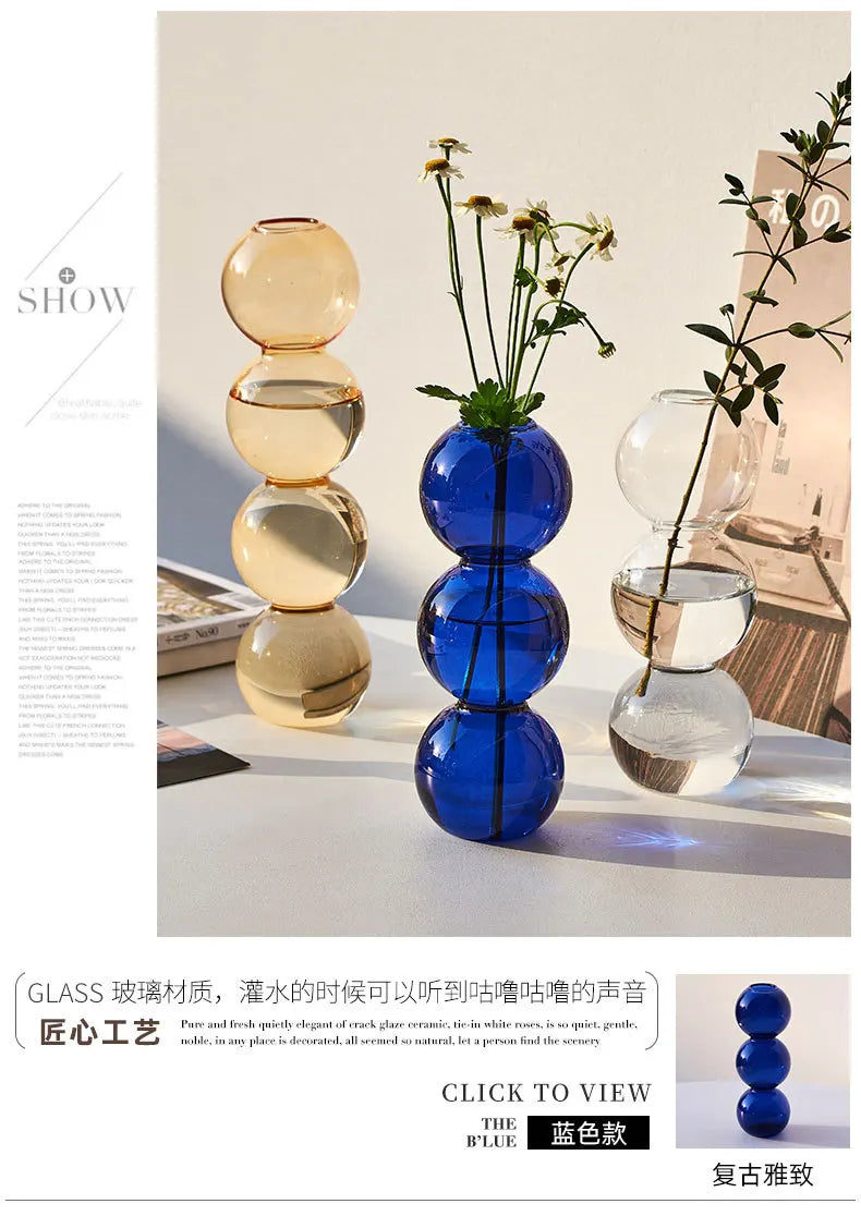 Nordic Glass Vase - Home Decoration Gift - Vase