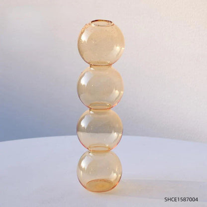 Nordic Glass Vase - Home Decoration Gift - champagne-L - Vase