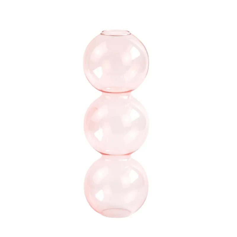 Nordic Glass Vase - Home Decoration Gift - Pink-S - Vase