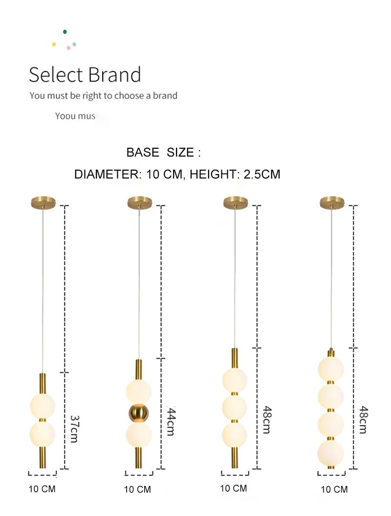 Nordic Gold 4-Globe Metal Pendant Light - Decorbites