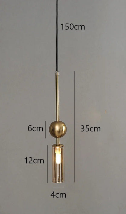 Nordic Gold and Black Glass Pendant Light - Decorbites