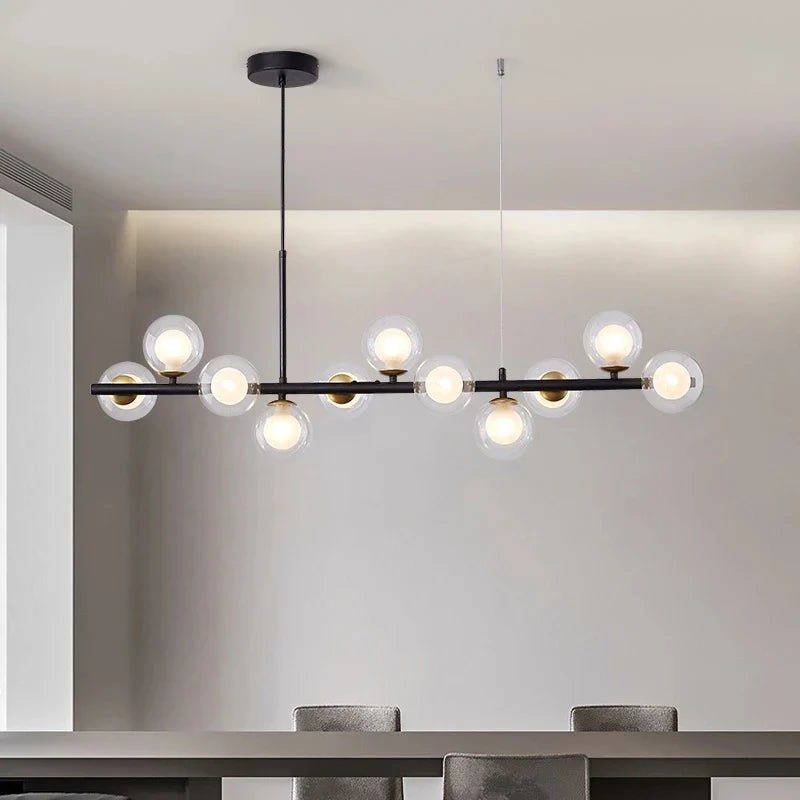 Nordic Gold Glass Globe 11-Light Pendant Lamp - Decorbites