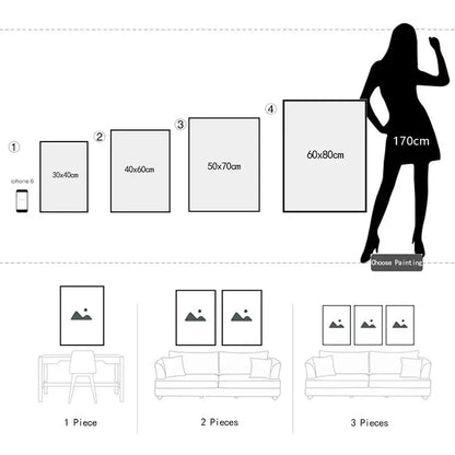 Nordic Gorilla Wall Art Canvas Print