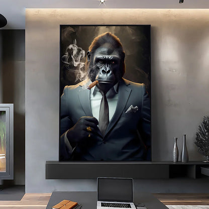 Nordic Gorilla Wall Art Canvas Print