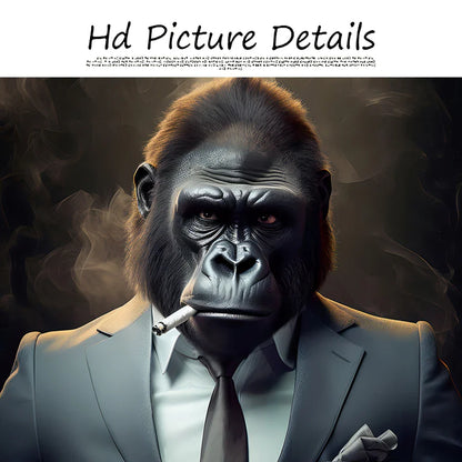 Nordic Gorilla Wall Art Canvas Print