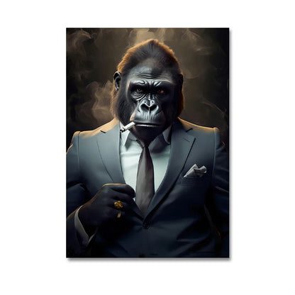 Nordic Gorilla Wall Art Canvas Print - PC 83483 / 20x30cm no frame