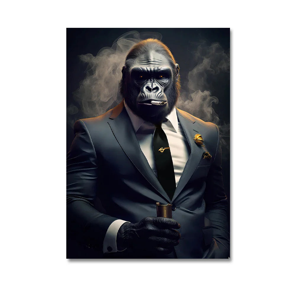 Nordic Gorilla Wall Art Canvas Print - PC 83484 / 20x30cm no frame