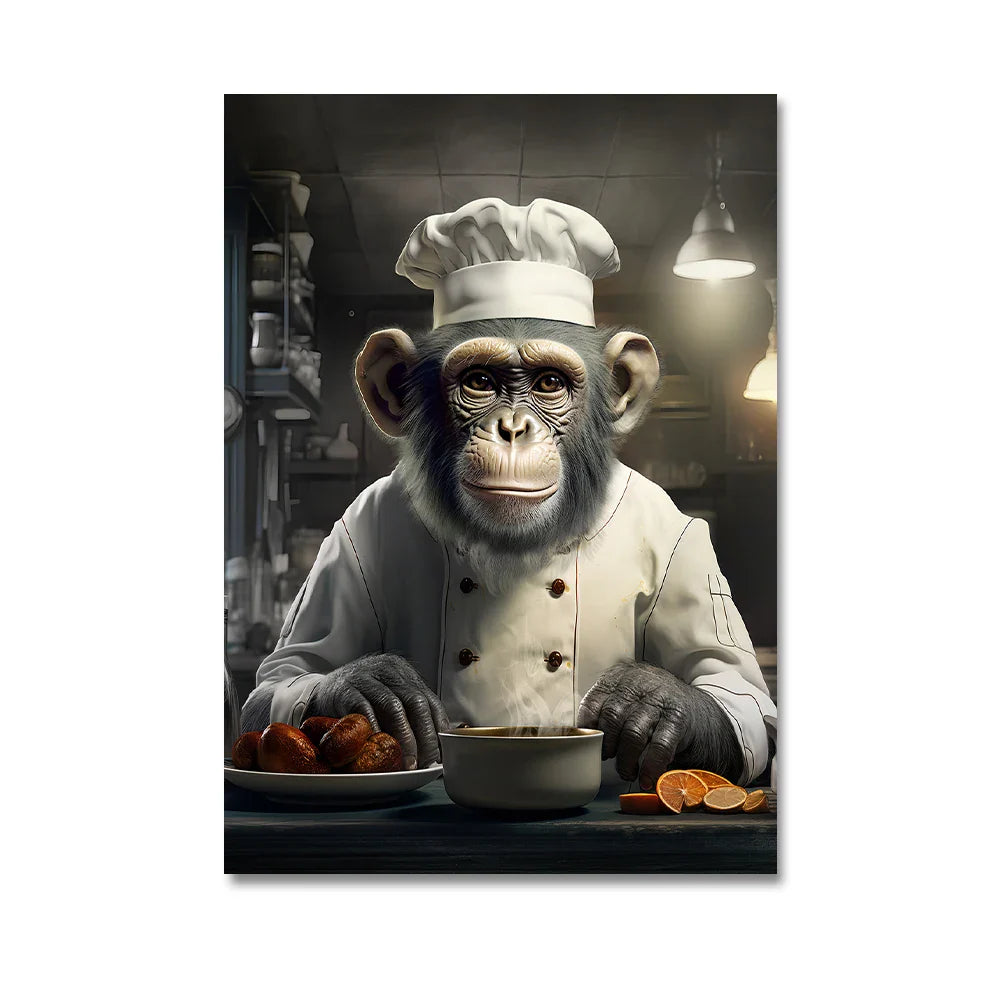 Nordic Gorilla Wall Art Canvas Print - PC 83485 / 40x60cm no frame