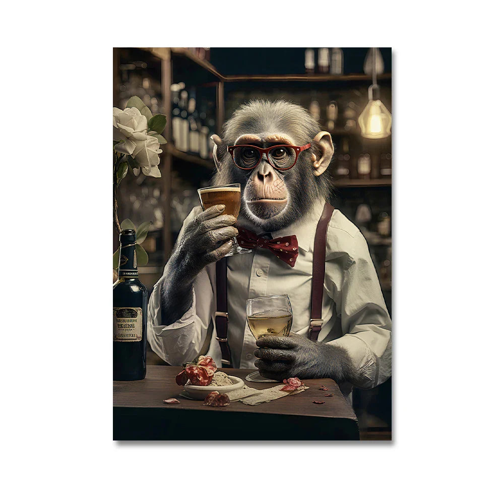 Nordic Gorilla Wall Art Canvas Print - PC 83486 / 20x30cm no frame