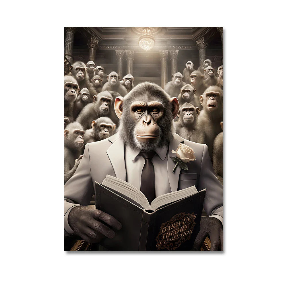 Nordic Gorilla Wall Art Canvas Print - PC 83487 / 30x40cm no frame
