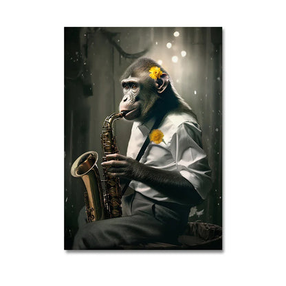 Nordic Gorilla Wall Art Canvas Print - PC 83489 / 50x70cm no frame