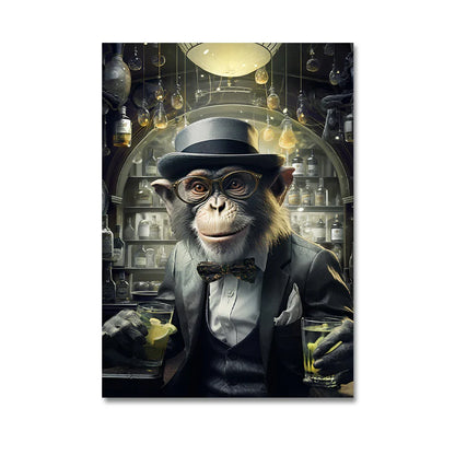 Nordic Gorilla Wall Art Canvas Print - PC 83490 / 20x30cm no frame