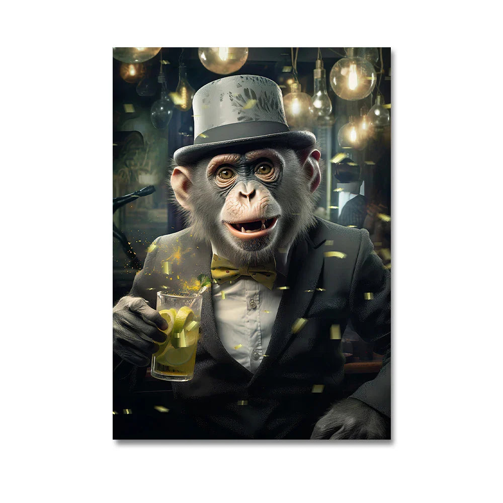 Nordic Gorilla Wall Art Canvas Print - PC 83491 / 40x50cm no frame