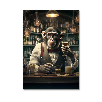 Nordic Gorilla Wall Art Canvas Print - PC 83492 / 20x30cm no frame