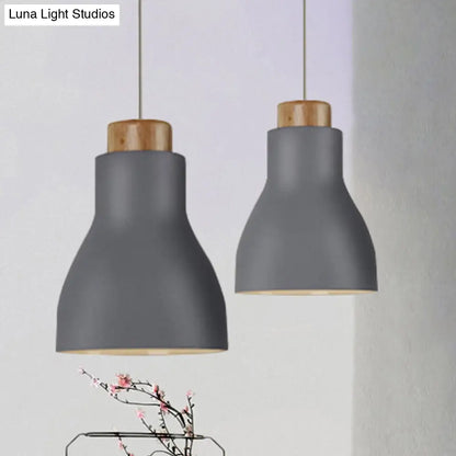 Nordic Half-Bottle Pendant Light - Modern Metallic Hanging Light for Balcony or Study Room