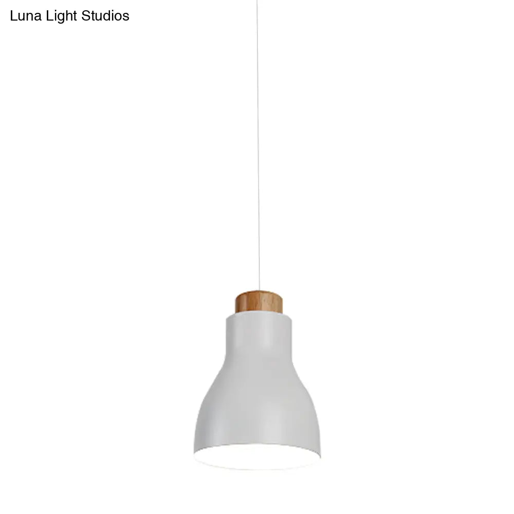 Nordic Half-Bottle Pendant Light - Modern Metallic Hanging Light for Balcony or Study Room