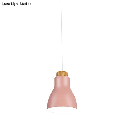 Nordic Half-Bottle Pendant Light - Modern Metallic Hanging Light for Balcony or Study Room