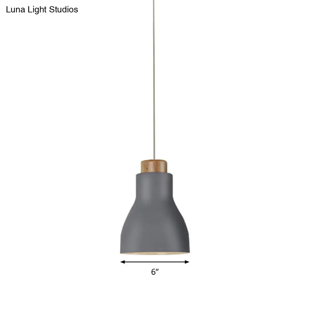 Nordic Half-Bottle Pendant Light - Modern Metallic Hanging Light for Balcony or Study Room