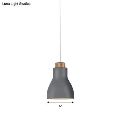 Nordic Half-Bottle Pendant Light - Modern Metallic Hanging Light for Balcony or Study Room