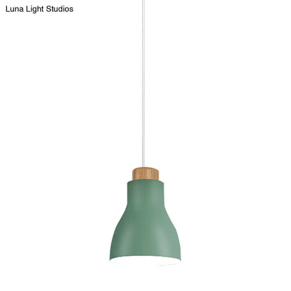 Nordic Half-Bottle Pendant Light - Modern Metallic Hanging Light for Balcony or Study Room