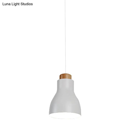 Nordic Half-Bottle Pendant Light - Modern Metallic Hanging Light for Balcony or Study Room