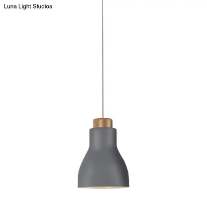 Nordic Half-Bottle Pendant Light - Modern Metallic Hanging Light for Balcony or Study Room