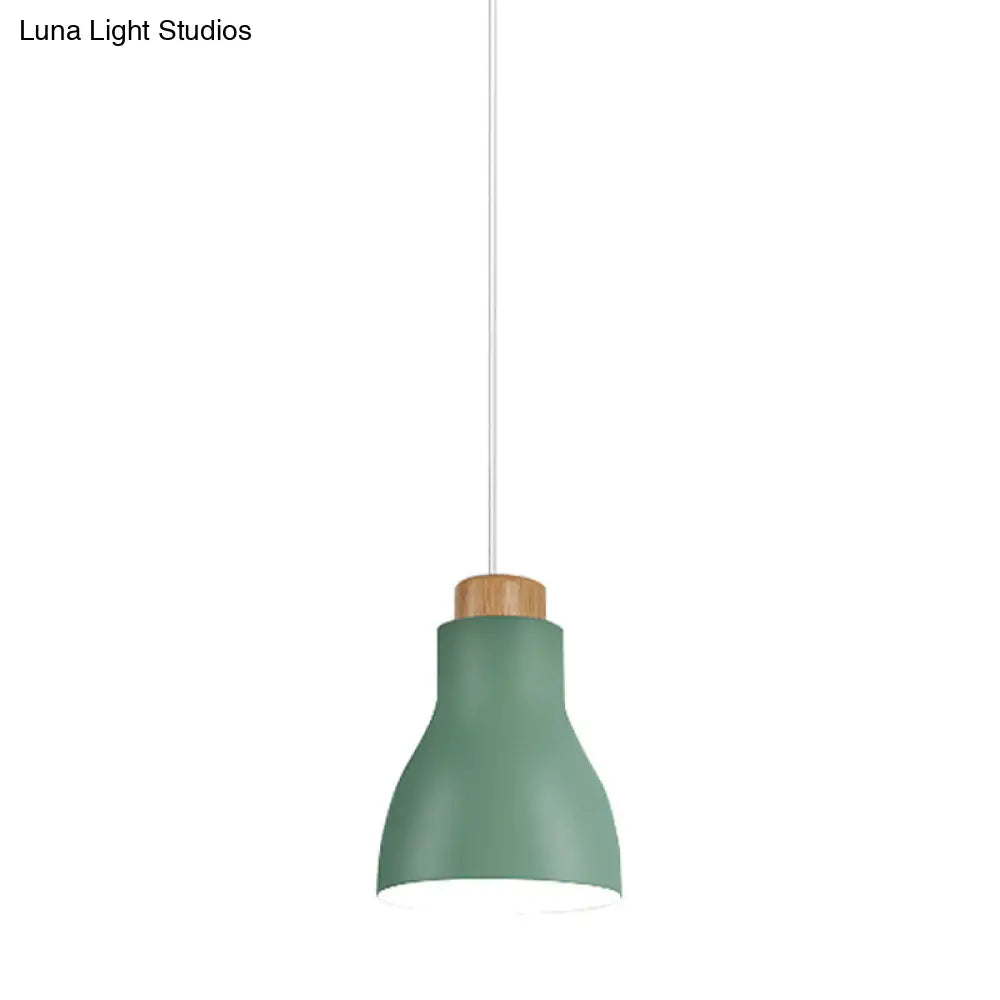 Nordic Half-Bottle Pendant Light - Modern Metallic Hanging Light for Balcony or Study Room