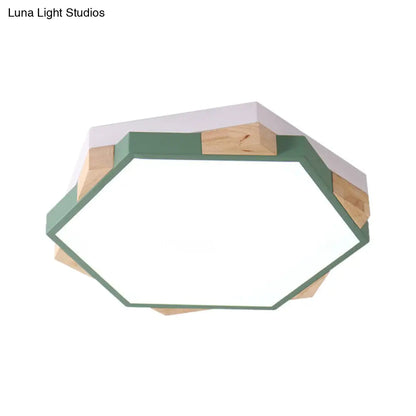 DecorBites™ DecorBites™ Nordic Hexagon Flush Mount Acrylic Ceiling Lamp for Study Room