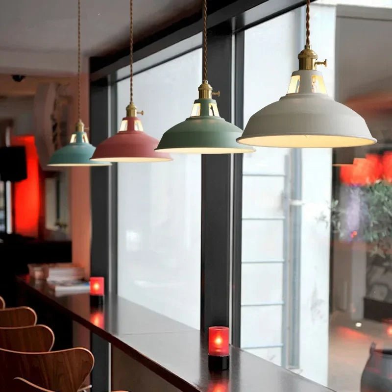 Nordic Industrial Colorful Metal Pendant Light - Decorbites