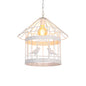 Nordic Industrial Style 1-Light Bird Cage Ceiling Fixture for Coffee Shop: Metallic Ceiling Light